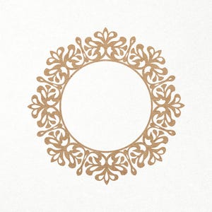 Monogramm Rahmen svg. Hochzeit verzierten dekorativen Kreis runden Spiegel Rahmen svg. Digitale SVG PNG DXF Dateien für Vinyl/Papier/Sperrholz/Laserschneiden