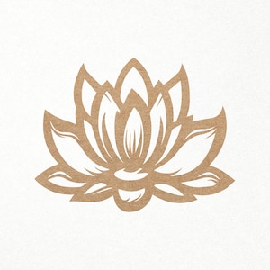 Loto Svg. Fiore di loto Svg. File digitali SVG PNG DXF per taglio vinile/carta/compensato/laser. Ninfea Svg / Zen / Ninfea Svg / Floreale