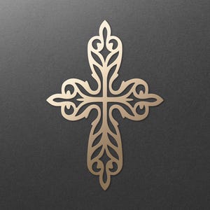 Croix laser Svg. Croix de la foi Svg. Crucifix Svg. Fichiers numériques SVG PNG DXF pour la découpe vinyle/papier/contreplaqué/laser. Croix chrétienne de Jésus Svg.
