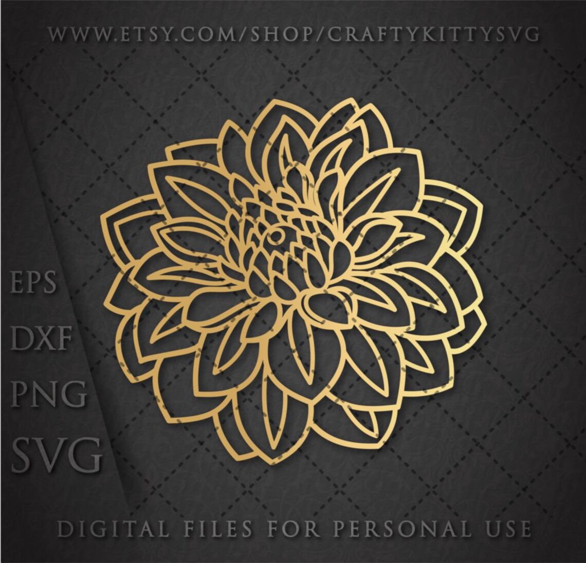 Dahlia SVG papercut. Dahlia SVG for Cricut Silhouette. Dahlia | Etsy
