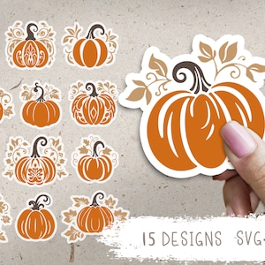 Fall Pumpkin Svg bundle. Pumpkin SVG PNG DXF cut files for Cricut/Silhouette. Pumpkin clipart bundle. Pumpkin clip art. Mandala Pumpkin Svg
