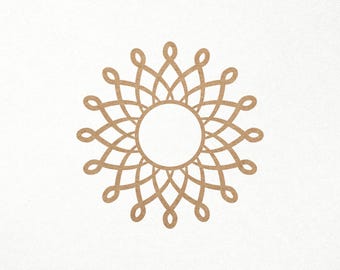 Sun Svg. Mandala Sun Svg. Sunny Mandala Svg. Digital SVG PNG DXF files for vinyl/paper/plywood/laser cutting. Birthday/Wedding/Boho/Summer