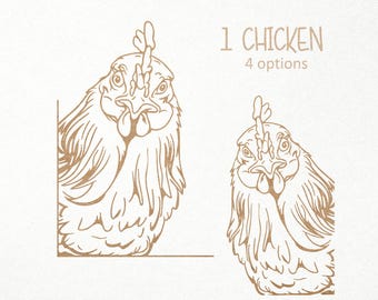 Peeking chicken Svg. Chicken Coop sign Svg. Chicken peeking Svg. Digital SVG PNG DXF for Cricut/Silhouette. Farm life / Farmhouse / Rustic