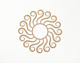 Sun Svg. Mandala Sun Svg. Sun Mandala Svg. Digital SVG PNG DXF files for vinyl/paper/plywood/laser cutting. Birthday/Wedding/Boho/Decorative