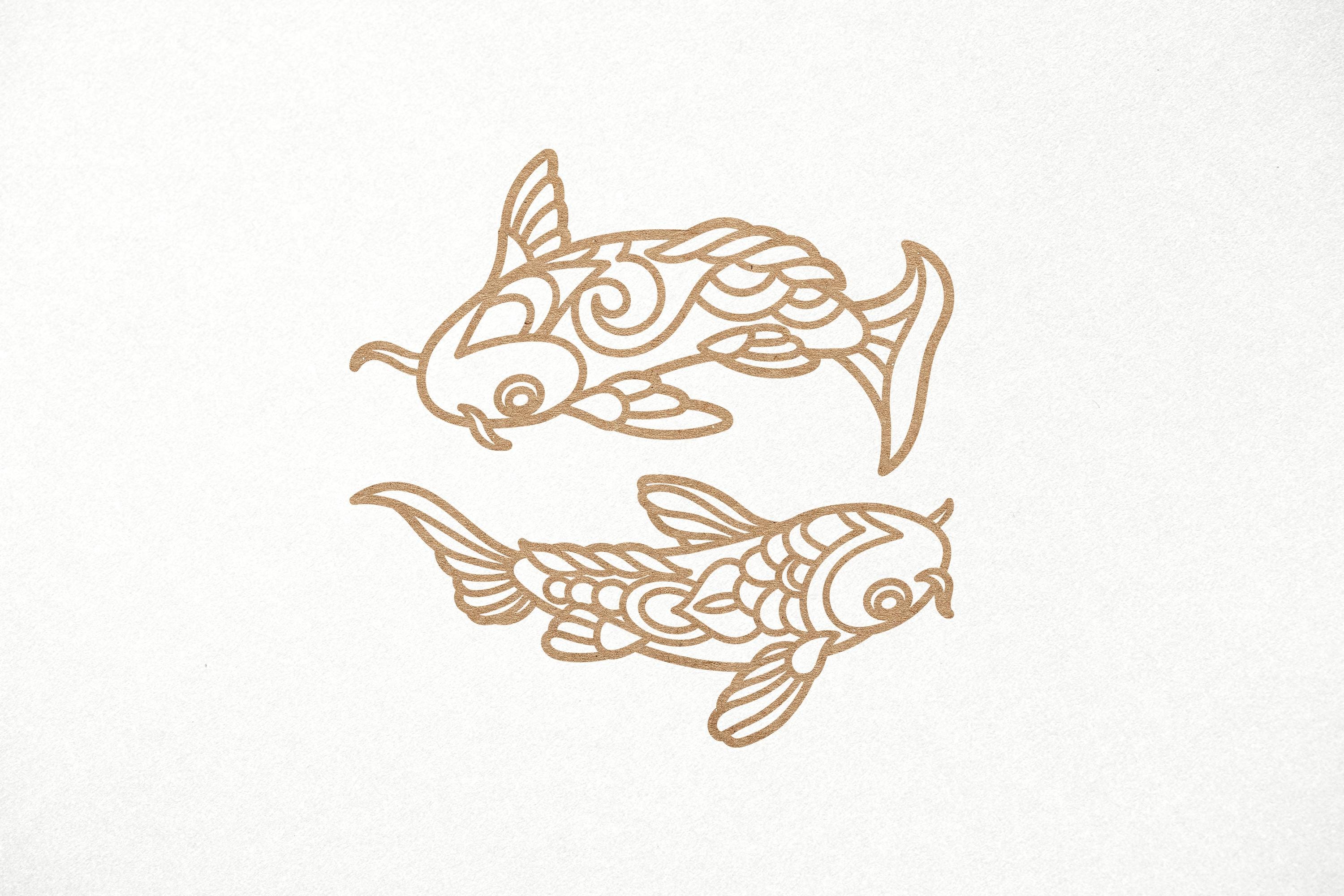 Koi Fish Svg. Koi Carp Svg. Digital SVG PNG DXF Files for Vinyl