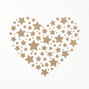 Liefde hart Svg. Valentijn hart met sterren Svg. Digitale SVG PNG DXF voor Cricut/silhouet. Valentijnsdag / Bruiloft / Celestial / Boho