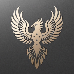 Phoenix Svg. Celestial stars Phoenix vogel Svg lasergravure sjabloon. Digitale SVG PNG DXF-bestanden voor Cricut, Silhouette, snijden en graveren