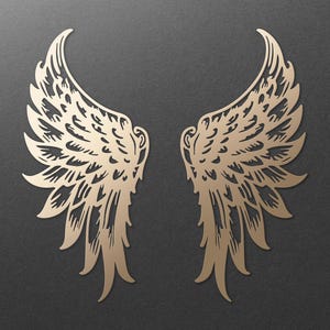 Engelsflügel svg. Flügel Laser geschnitten svg. Digitale SVG PNG DXF Dateien für Vinyl/Papier/Sperrholz/Laserschneiden. Wanddekor,Denkmal auf Vogelflügel