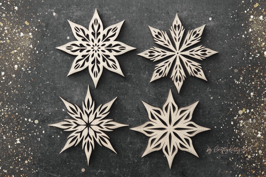 Snowflakes Svg. Christmas Snowflake Svg Laser. Digital SVG PNG DXF for ...