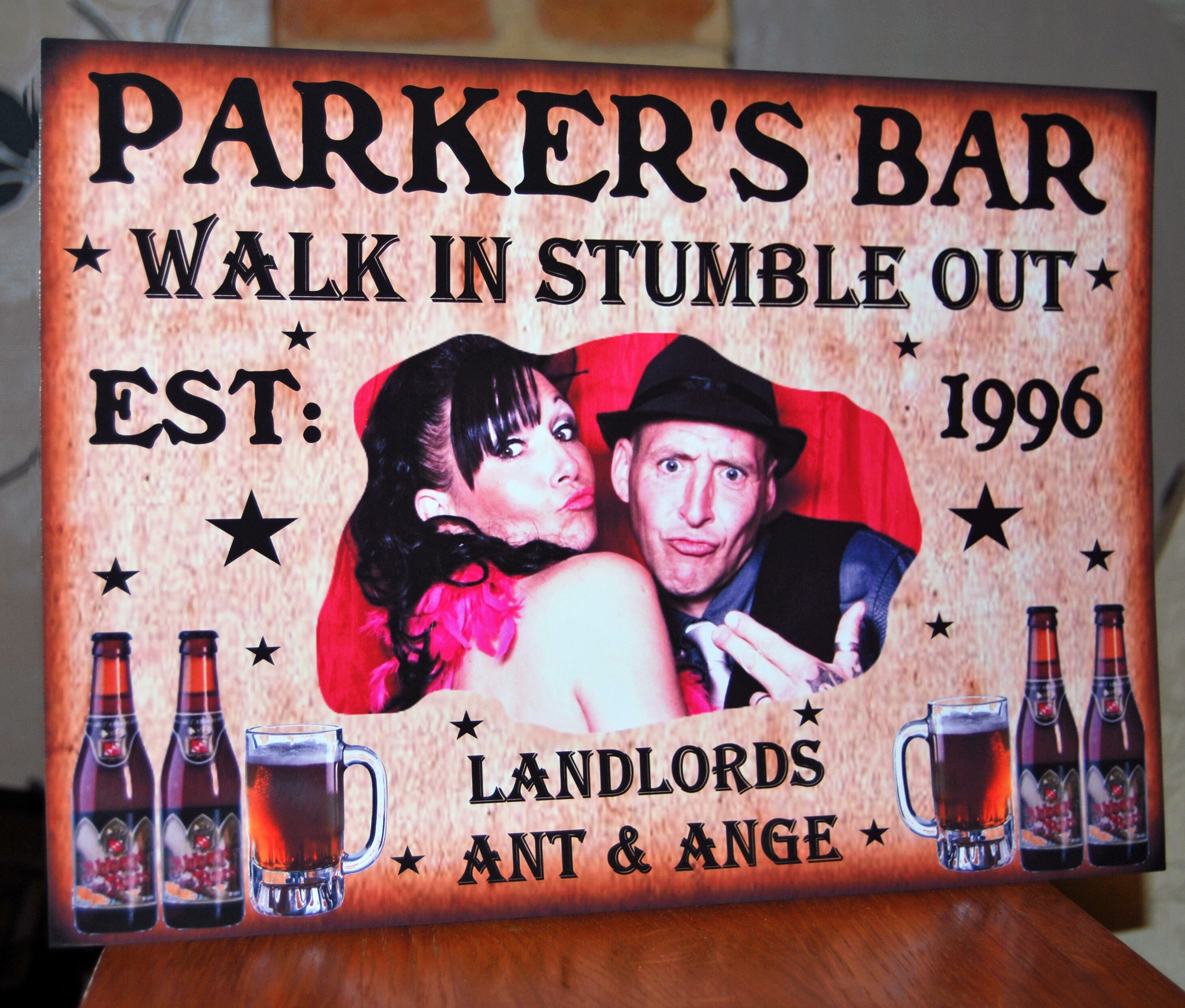 PERSONALISED BAR SIGN Home Bar Garden Shed Bar Birthday Etsy