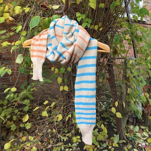 Merino WOOL scarf, lightweight scarf with sleeves