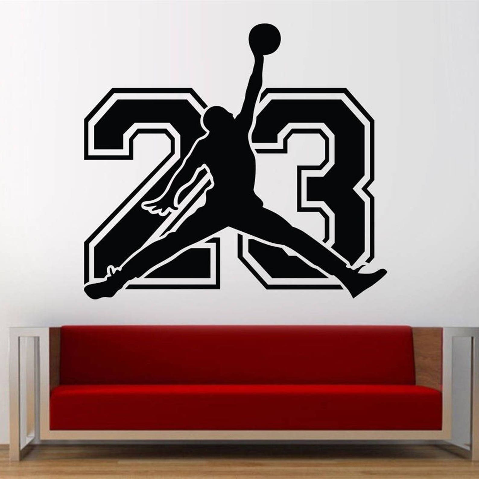 Michael Jordan NBA Basketball Player Vinyl Decal Stickers Wall Etsy