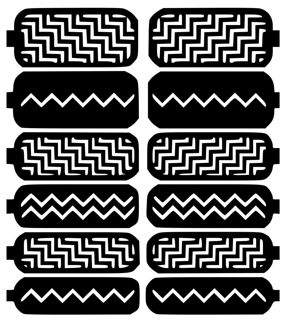 Choose From 10 Nail Art Vinyl Decal Sticker Stencil Template | Etsy UK