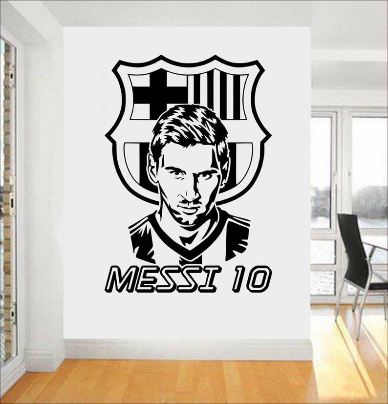 Barcelona #FC football Club Team Logo Wall Art Sticker #Messi Vinyl Decal Mural #Soccer Unofficial