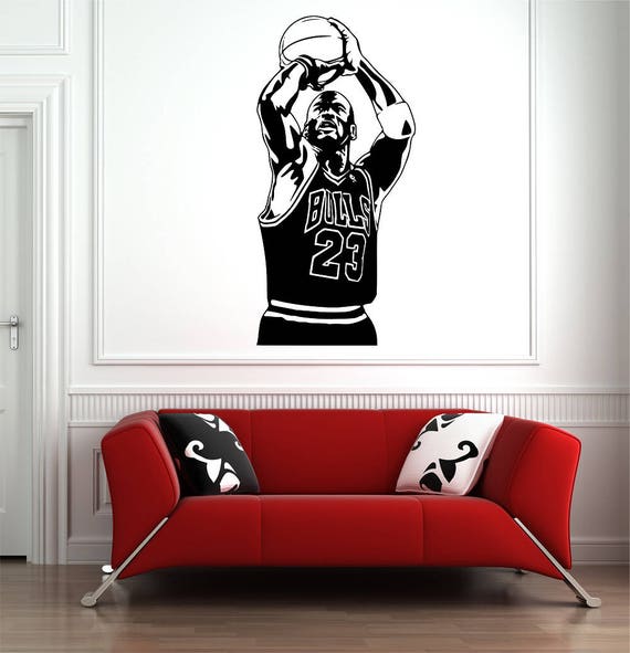 Michael Jordan 23 Bulls Nba Wall Art Decal Basketball Sport Vinyl Sticker Home Bedroom Decor Nursery Mural