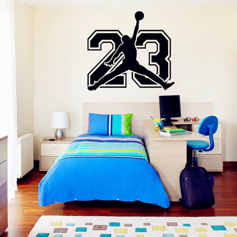 Michael Jordan NBA Basketball Player Vinyl Decal Stickers Wall Art Home Decor Sport Etsy
