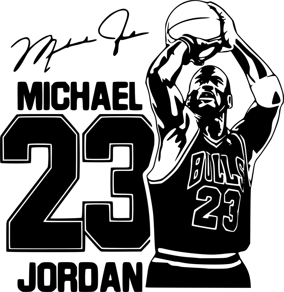 Michael Jordan 23 NBA Basketball Player Vinyl Decal Stickers Etsy