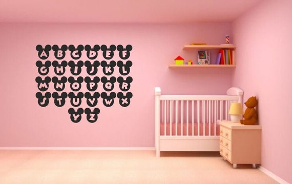 Mickey Mouse Alphabet Wall Sticker Pack Educational Nursery - Nursery Alphabet Wall Stickers Mickey Mouse Alphabet Wall Sticker Pack Educational Nursery - Nursery Alphabet Wall Stickers