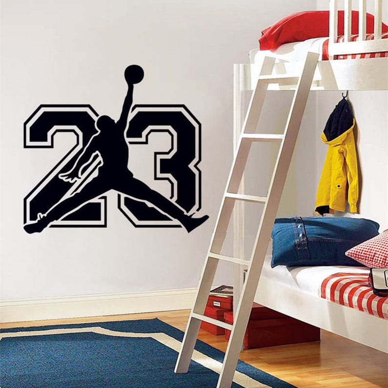 Michael Jordan NBA Basketball Player Vinyl Decal Stickers Wall Art Home Decor Sport Etsy