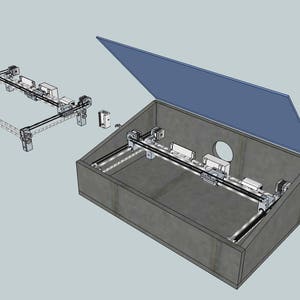 Laser etser - cutter 3D model sketchUp