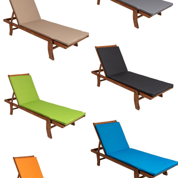 Kissen für Liegestuhl 190x60x4cm, Kissen für eine Gartenliege, Outdoor Kissen, Deckchair, Liegenauflage, Auflagen für sonnenliegen