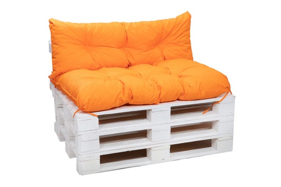 Cuscini Per Pallet Esterni Set 120x50+120x40 Cm: Imbottiti In Schiuma, Federe Lavabili, Nero