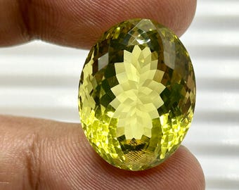 Kwarc cytrynowy 29ct owalny kształt – naturalne zielone złoto fasetowane kamienie szlachetne 17x22x13mm do wyrobu biżuterii, luźne kamienie szlachetne do kolczyków lub pierścionków