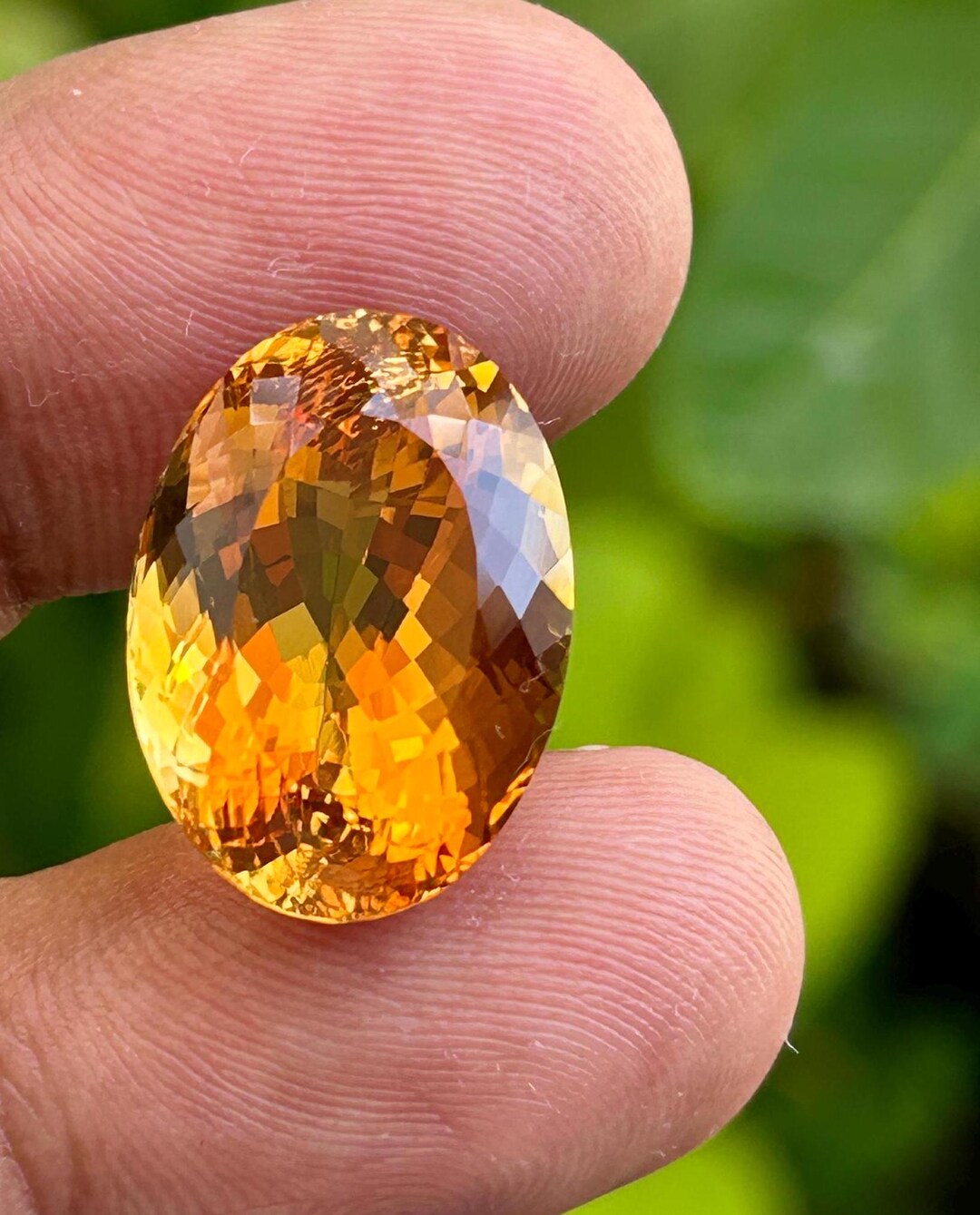 AAA+ Natural Madeira Citrine 20.35 Ct Oval Shape | 20x14x12mm Faceted ...