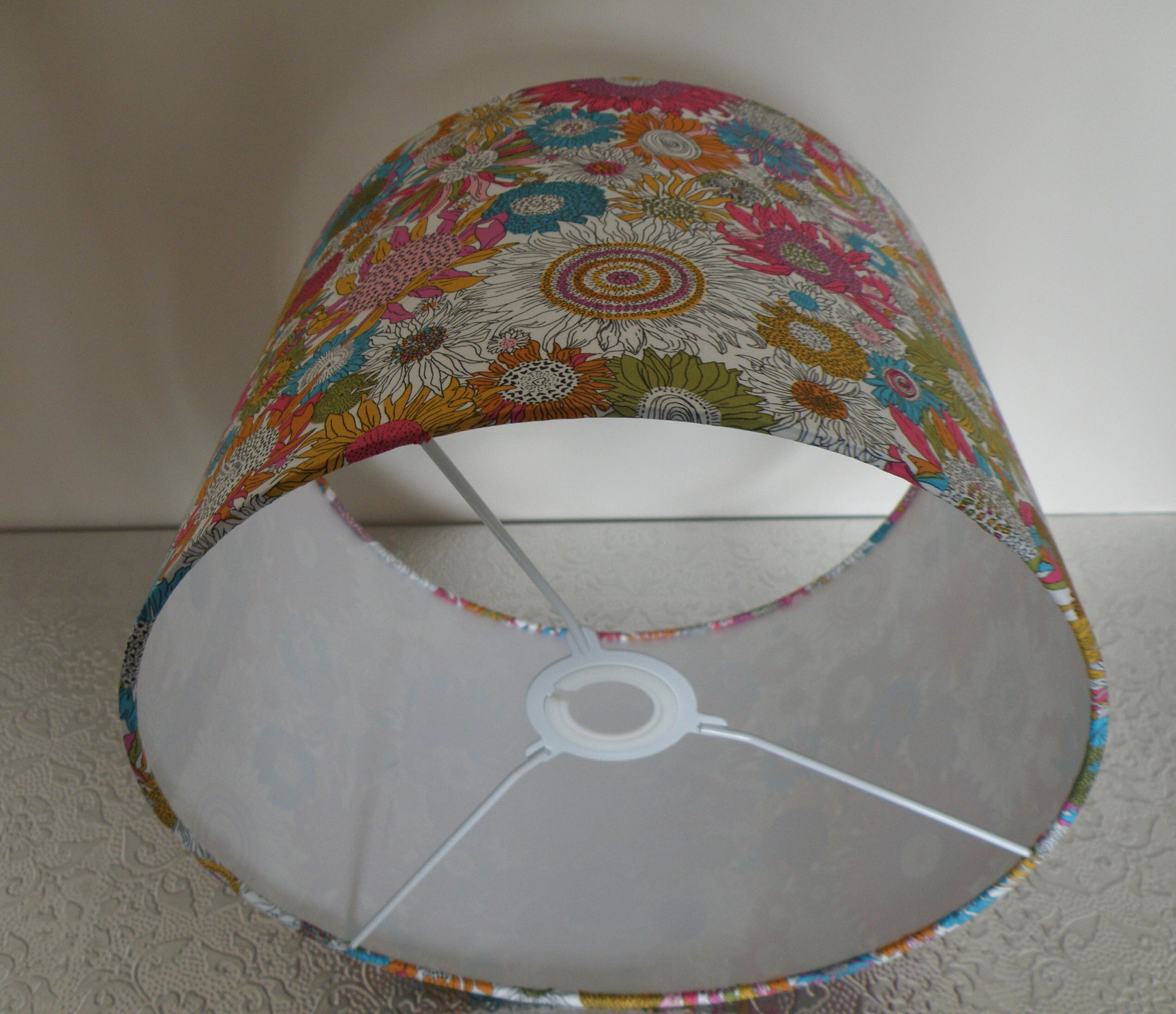 Abat-jour Conique Multicolore Liberty Tanalawn Avec Lampe - Fait Main