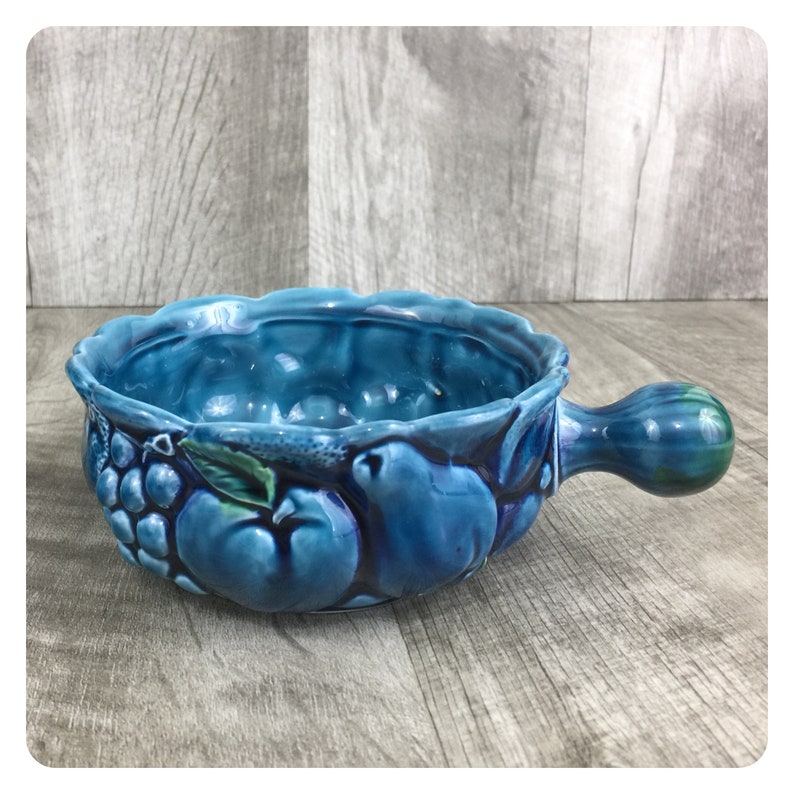 Indigo blue cobalt blue Majolica Blue Mood Indigo covered bowl and soup bowl set,country cottage,nautical decor,cottage decor