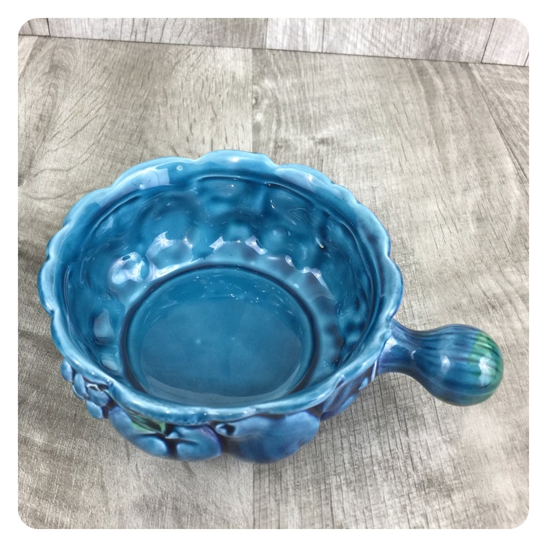 Indigo blue cobalt blue Majolica Blue Mood Indigo covered bowl and soup bowl set,country cottage,nautical decor,cottage decor