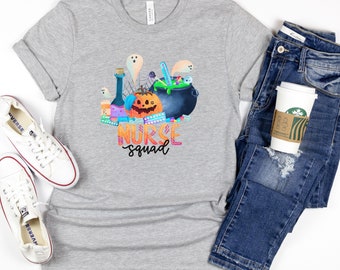 Halloween nurse squad sweatshirt, holiday shirt, nurse gift, Cute unisex sweatshirt, medical professional, appreciation, cute halloween
