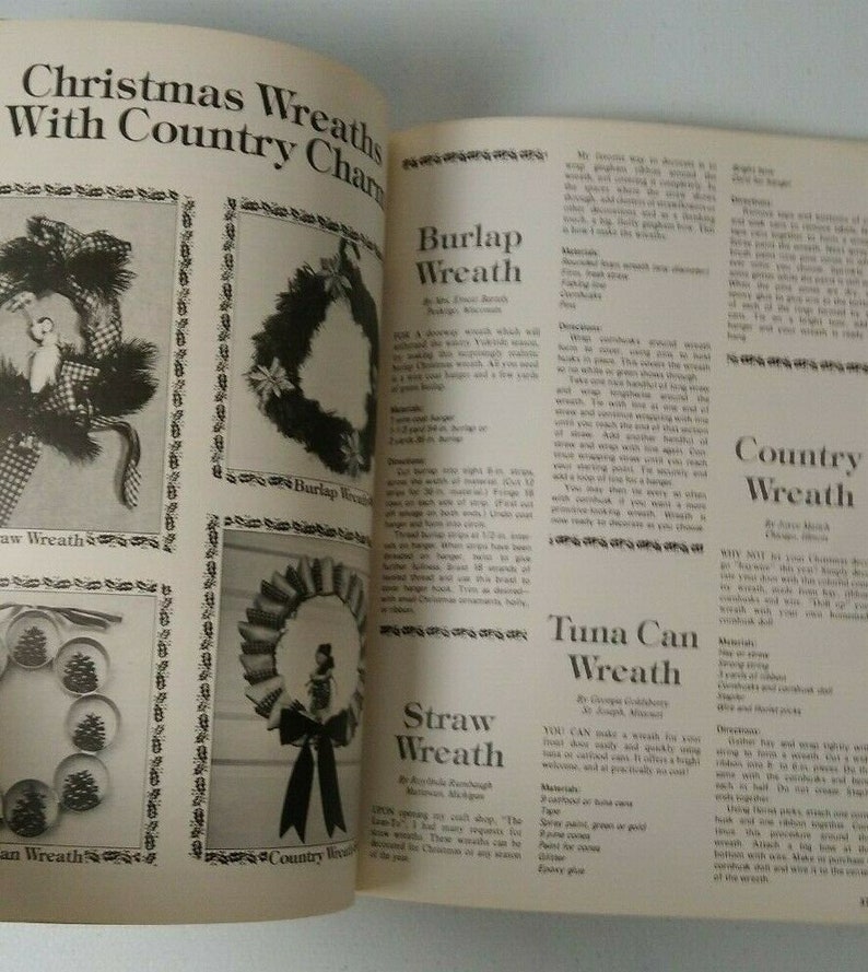 Christmas in the Country Vintage 1976 Craft and Recipe Paperback Book