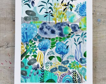 Park Life - Abstract Flowers, Abstract Watercolour, Abstract Art, Abstract Landscape