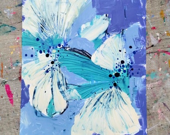 Blue - Abstract Painting, Original Art, Abstract Art, Abstract Flowers