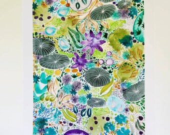 And The World Buzzed - Abstract Painting, Abstract Watercolour, Abstract Art