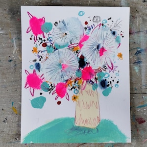 James Murray Gave Me Flowers - Abstract Painting, Original Art, Abstract Art, Abstract Flowers