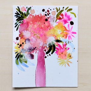 Mini #67 - Pittura astratta, Arte originale, Arte astratta, Fiori astratti, Natura morta astratta, Arte floreale