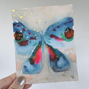 Little Itty Bitty #8 - Dipinto astratto, Arte originale, Arte astratta, Farfalla astratta, Falena astratta, Arte di falene