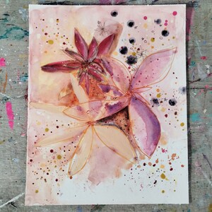 Fiori di fuoco - Pittura astratta, Arte originale, Arte astratta, Fiori astratti