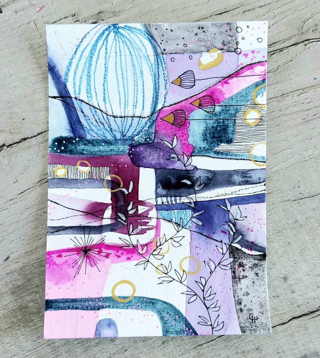 Glamorous as Bubbles Swinging in Lazy Loops Abstract | Etsy