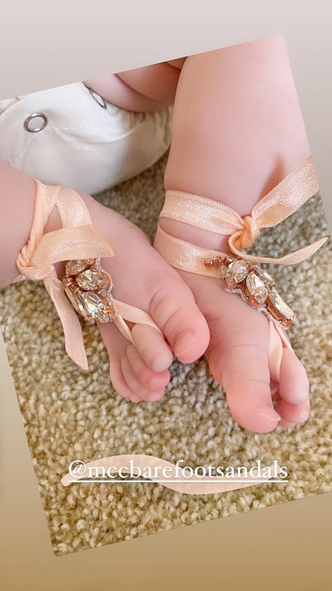 Baby Girl Barefoot Sandals Crystal Barefoot Sandals for Boho Etsy