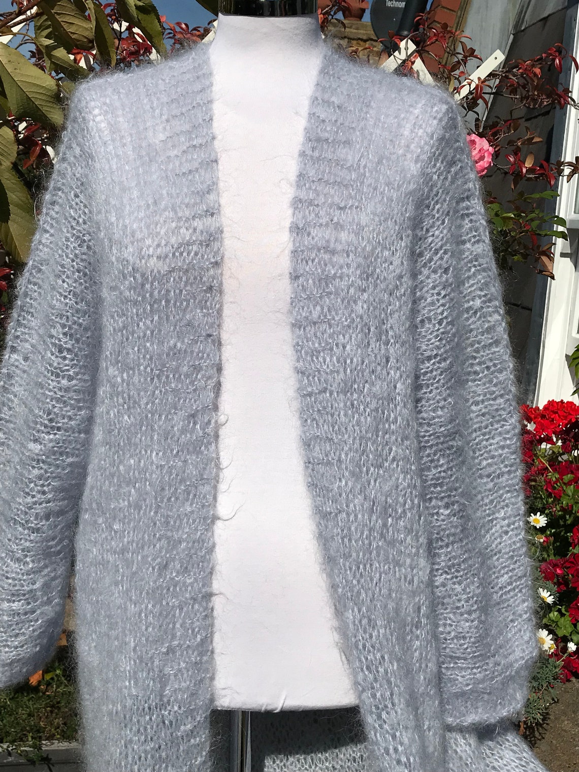 grey mohair cardigan