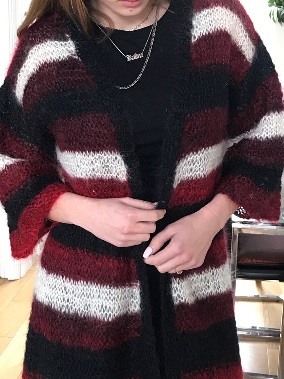 floor length knitted cardigan