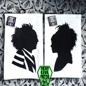 Beetlejuice kitchen towels-Beetlejuice and/or Lydia