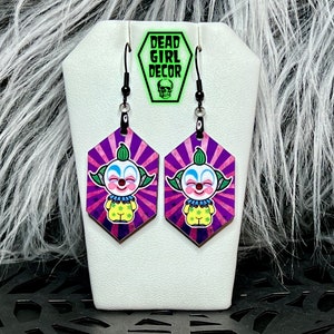 Shorty dangle earrings-Killer Klowns from Outer Space-2 sizes