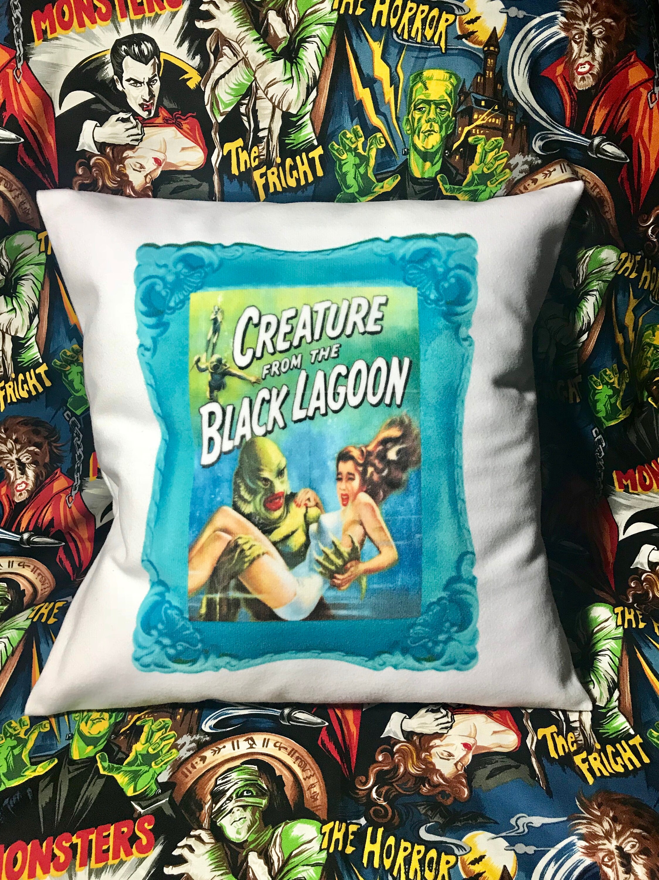Universal Monsters throw pillows Etsy