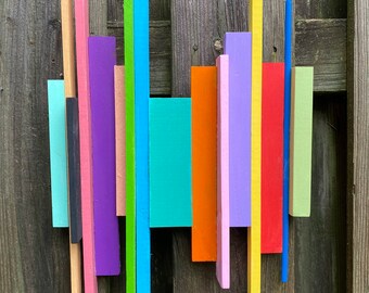 Recycled Materials Wall Art Mixed Media Wall Art Lively and Colorful Wall Art Sculpture Wall Art Free Shipping 3-D Art Sculpture