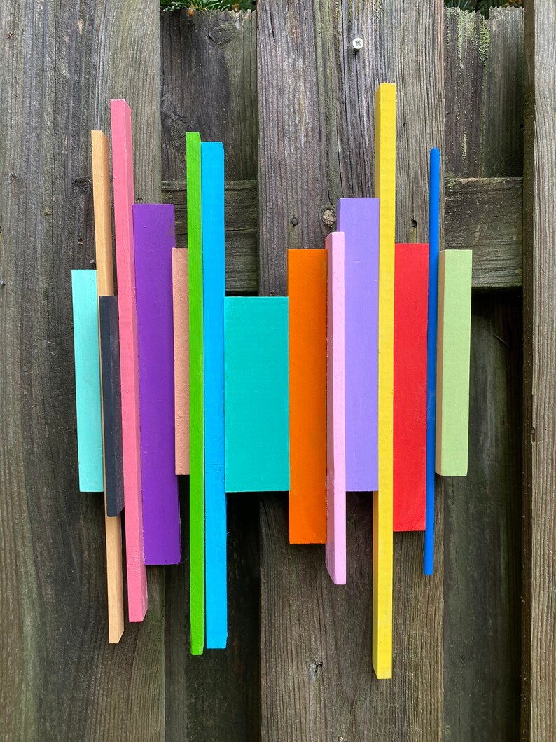 Recycled Materials Wall Art Mixed Media Wall Art Lively and Colorful Wall Art Sculpture Wall Art Free Shipping 3-D Art Sculpture
