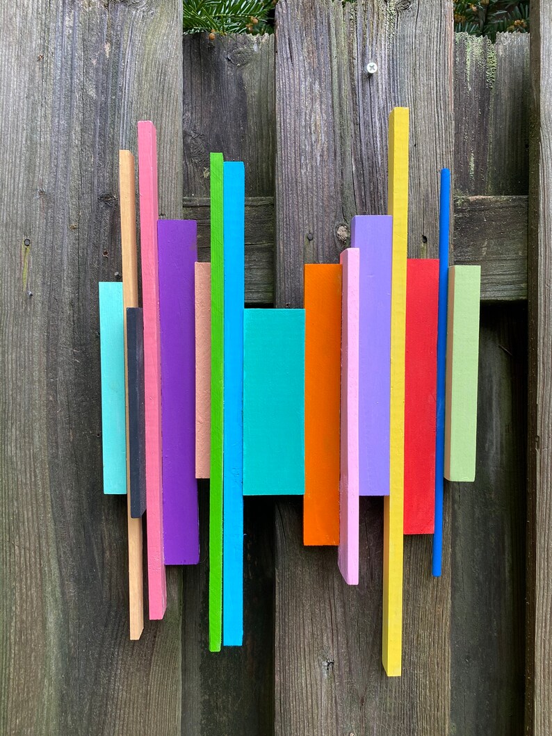 Recycled Materials Wall Art Mixed Media Wall Art Lively and Colorful Wall Art Sculpture Wall Art Free Shipping 3-D Art Sculpture